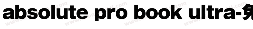 absolute pro book ultra字体转换